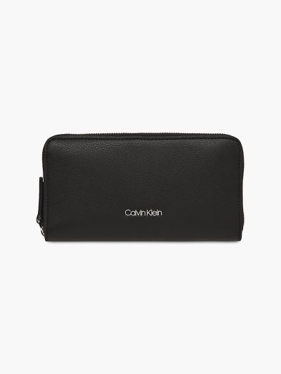 Calvin Klein Táskák & Kiegészítők HU337753 | Calvin Klein Large Zip Around Női Pénztárca Fekete